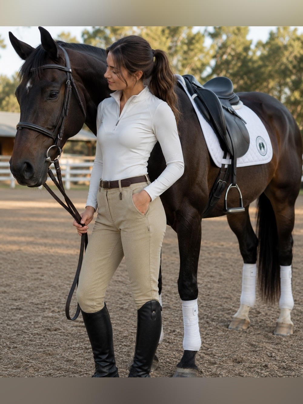 Devon Aire USPC Tan Knee Patch Riding Breeches Equestrian Pants approx. 26x29